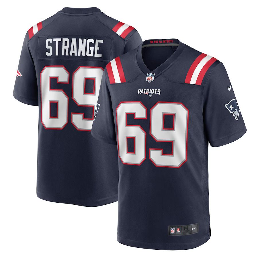 Men New England Patriots #69 Cole Strange Nike Navy Player Game NFL Jersey->new england patriots->NFL Jersey